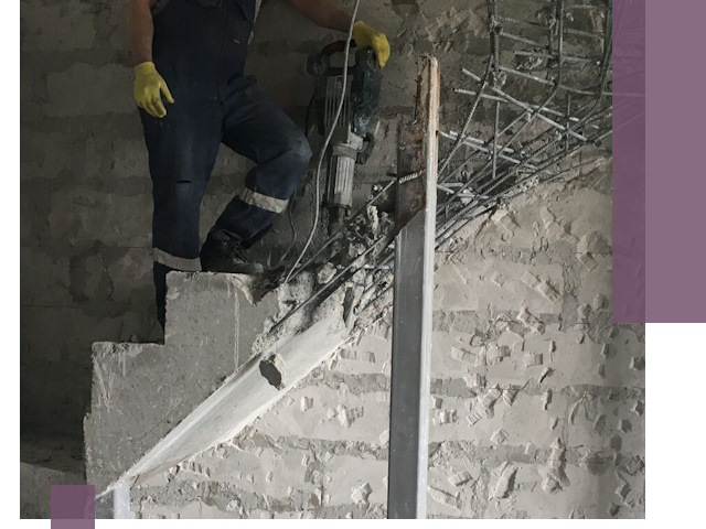 Демонтаж металлических и бетонных лестниц в Лениногорске