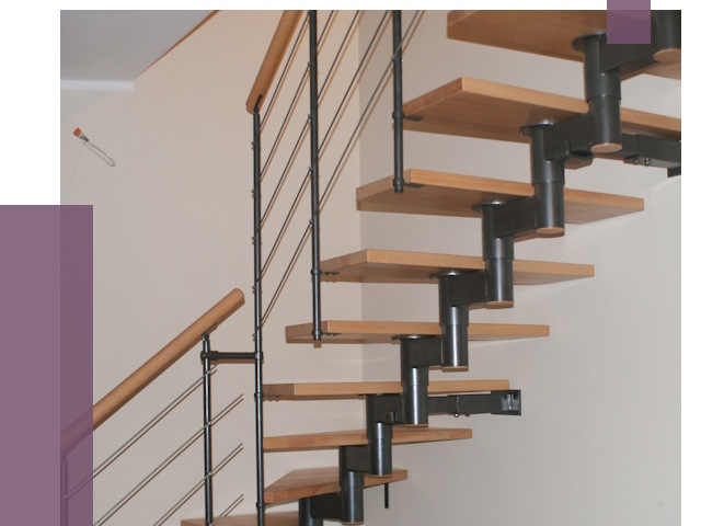 Изготовление модульных лестниц в Лениногорске от 11610 руб. 