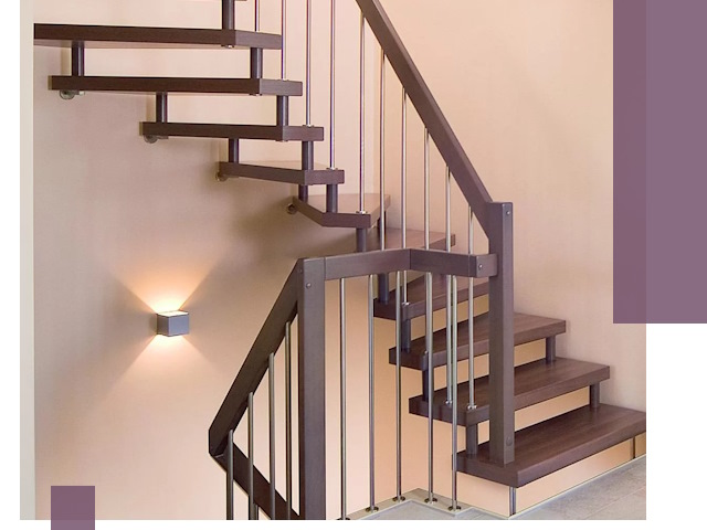 Изготовление лестниц на больцах в Лениногорске под ключ