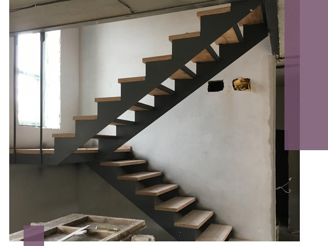 Изготовление лестниц на металлокаркасе в Лениногорске от производителя