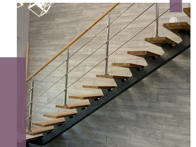 Изготовление лестниц на монокосоуре в Лениногорске от 76884 руб. 