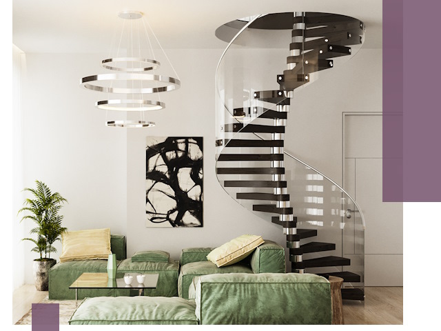 Лестницы для двухуровневой квартиры в Лениногорске — изготовление и монтаж