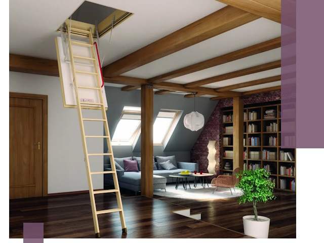 Чердачные лестницы под ключ в Лениногорске: изготовление и монтаж