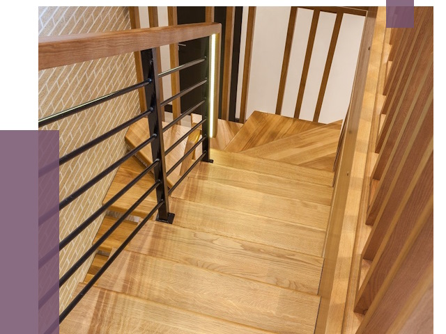 Лестницы из ясеня в Лениногорске под ключ от 10114 руб. 