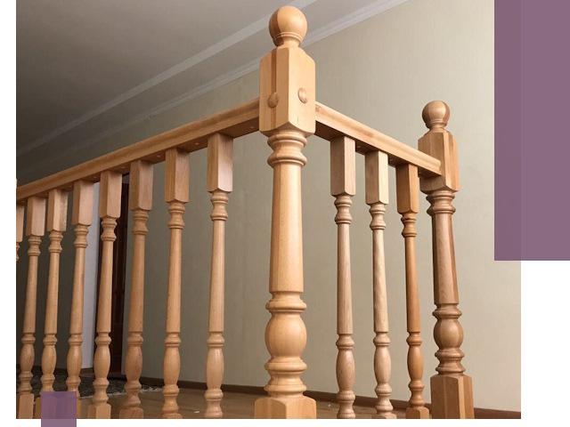 Деревянные перила на заказ в Лениногорске: монтаж и изготовление