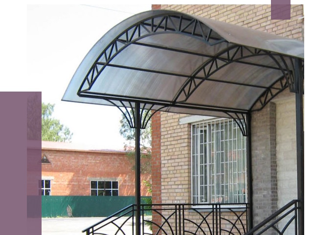 Металлические навесы и козырьки в Лениногорске от 12900 руб.