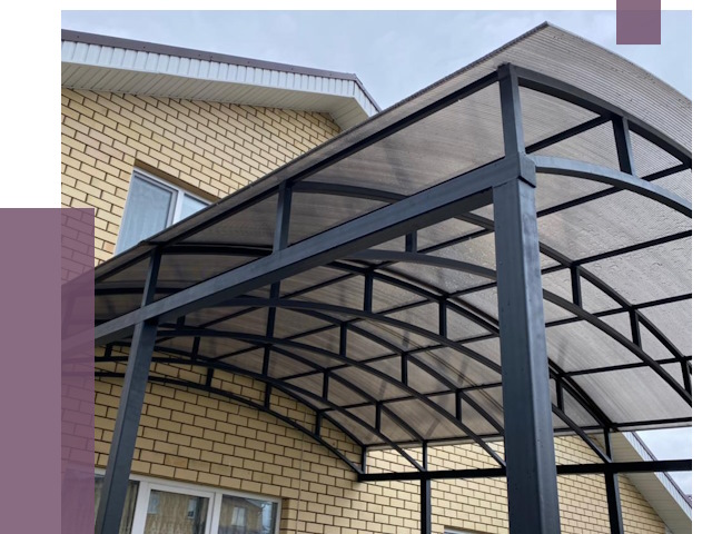 Монтаж козырьков в Лениногорске от 11610 руб. | ПРОЛЁТ-Лнр