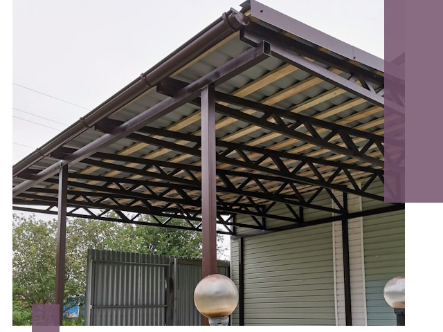 Навесы под ключ в Лениногорске: изготовление, монтаж и гарантия