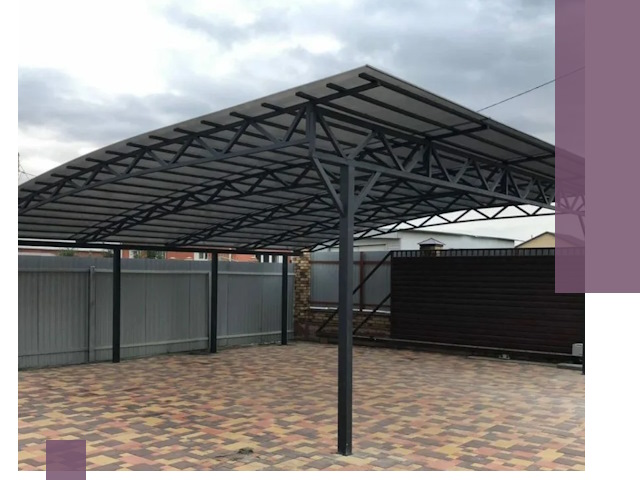 Недорогие навесы под ключ в Лениногорске — изготовление и монтаж