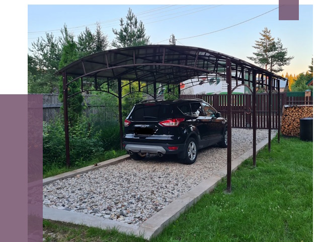 Навесы для автомобиля в Лениногорске от 13261 руб.  | ПРОЛЁТ-Лнр