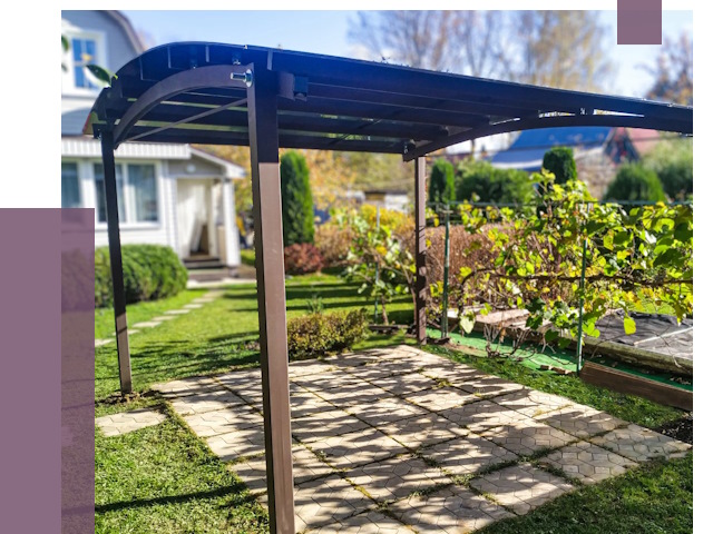 Навесы для дачи в Лениногорске от 12848 руб. под ключ — ПРОЛЁТ-Лнр