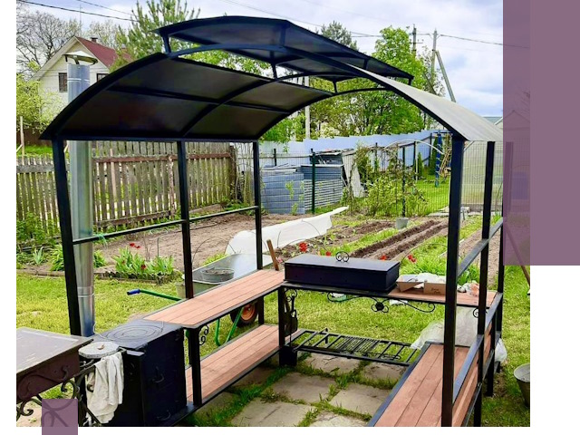 Навесы для барбекю в Лениногорске: изготовление, монтаж и демонтаж