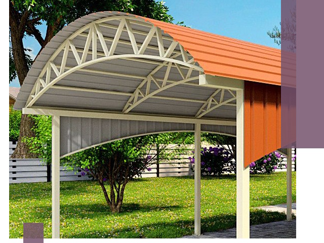 Навесы из профнастила под ключ в Лениногорске — установка и монтаж