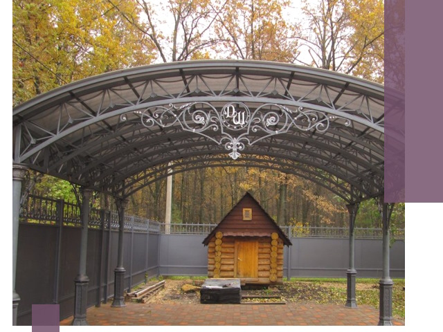 Кованые навесы премиум-класса под заказ в Лениногорске