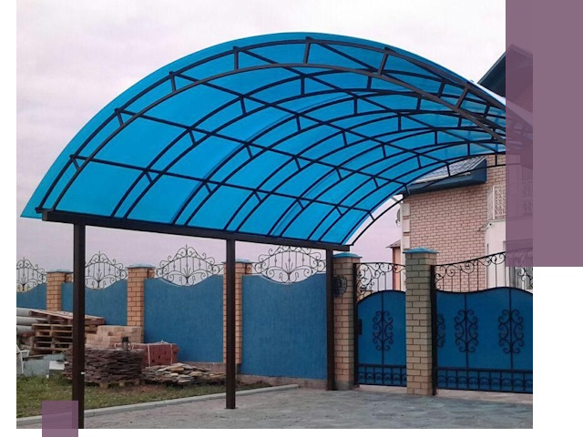Арочные навесы под ключ в Лениногорске — изготовление и монтаж