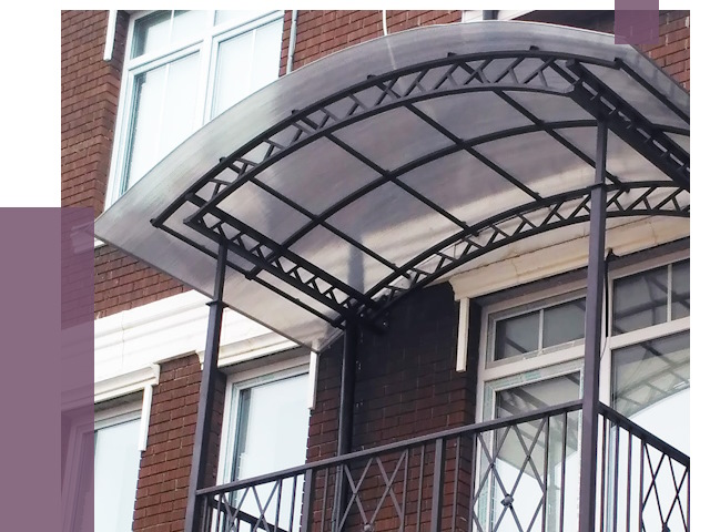 Козырьки над балконом в Лениногорске от 8720 руб. | ПРОЛЁТ-Лнр