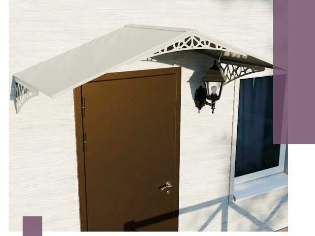 Металлические козырьки на входы и террасы в Лениногорске