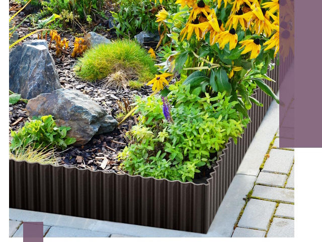 Металлические бордюры для клумб в Лениногорске — производство и монтаж